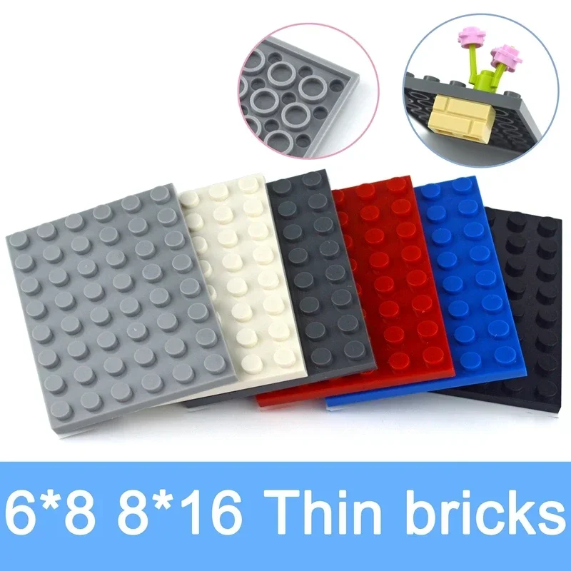 DIY Thin Figures Bricks Bulk Building Blocks Set - Educational Creative Toy with Multiple Color 6x8 8x16 Dots Classic Parts