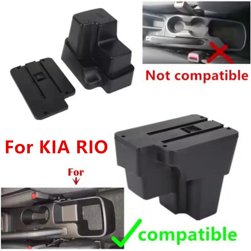 For KIA RIO Armrest Box For KIA STONIC KIA Rio LX Cerato Car Armrest Storage Box South America Retrofit Part Car Accessories