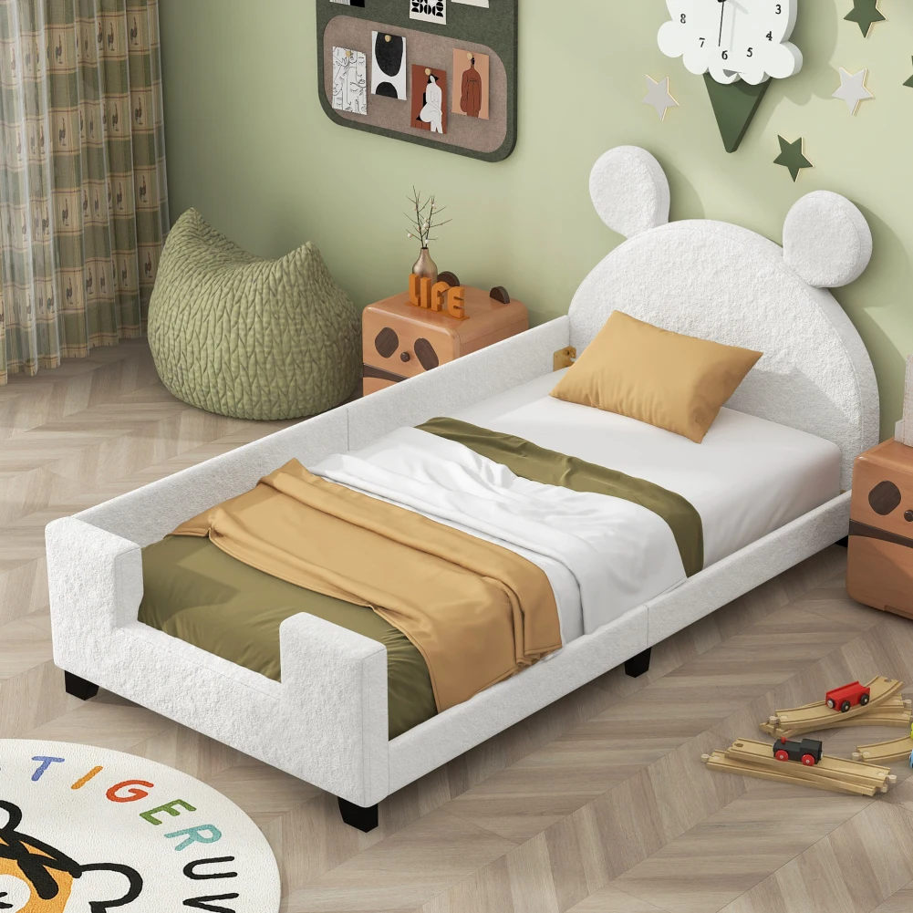 

Twin Size Bed Frames Twin Daybed With Carton Ears Shaped Headboard Wood Frame Twin Kids Bed Frame For Home Bedroom