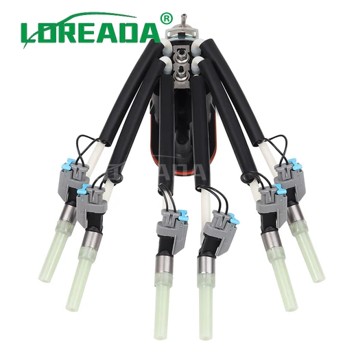 Imagen 1 del producto 12568332   Inyector de combustible Spider FJ503, 6 cilindros con soporte de retención SCPI a MPFIFJ10565 para Chevrolet Chevy GMC GM 4.3L 96-05