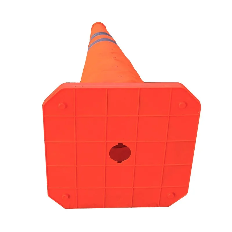 1pc 45/70CM portable retractable Reflective road cone with top light Portable warning cloth road cone