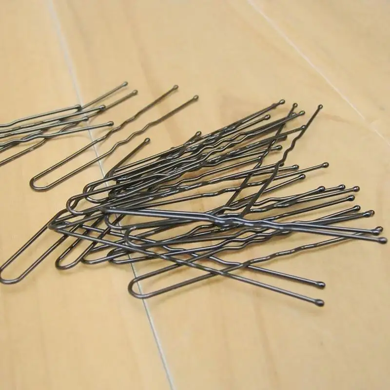 New 45Pcs/Set Round Tip U‑Shaped Bobby Pins Curly Wavy Hair Grips Women Ladies Hairstyle Fixing Clips Salon Hair Supplies