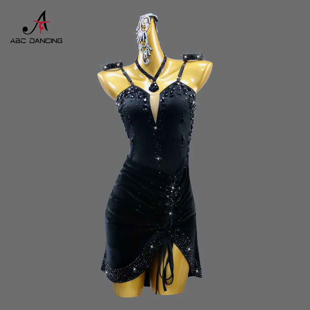 Latin Dance Costume Stage Line Suit Woman Party Dress Sport Outfit Girl New Evening Skirt Wear 2025 Sexy Prom Clothes Customized