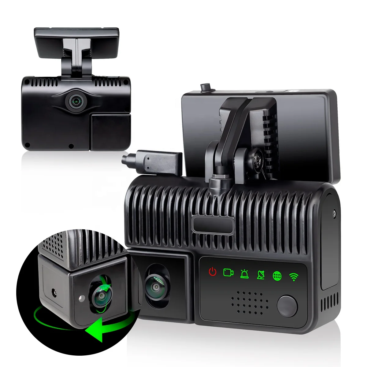 

Dual-Camera Dashcam ADAS/DMS Support 4G GPS Driver Drowsiness Detection
