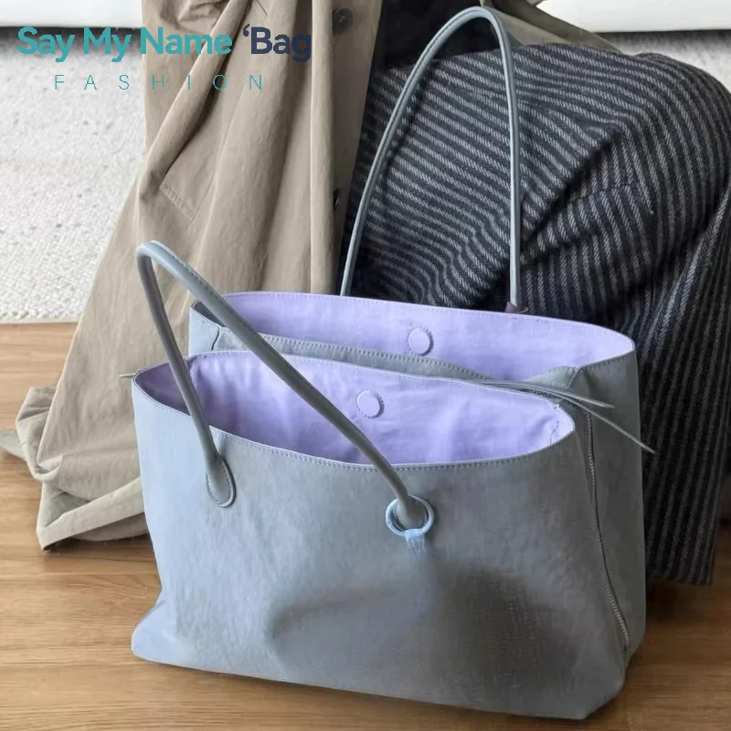   Lightweight Nylon Tote Bag Blocked Light Spring Summer Large Capacity Bag Multiple Compartments Female Casual Crossbody Bag