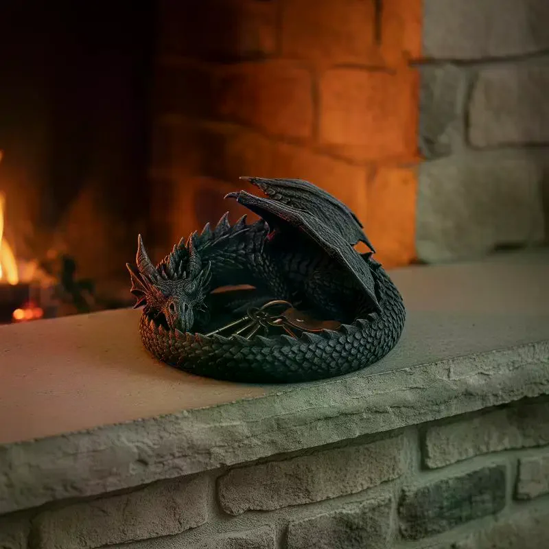 3D Printed Dragon Jewelry Tray Unique Desktop Organizer Waterproof Storage Holder for Key Trinket Entryway Housewarming Gift