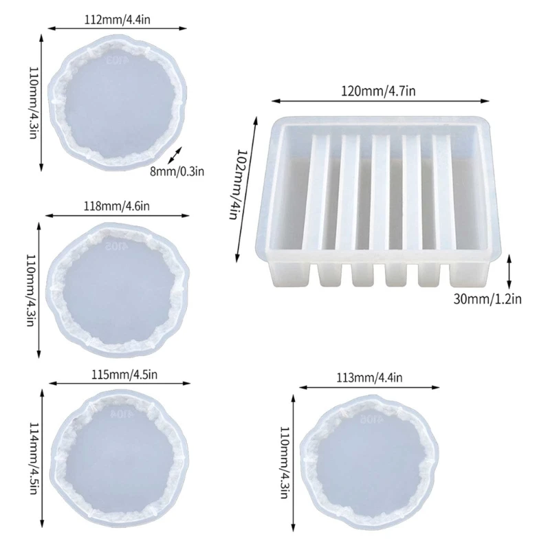 Silicone Mold Irregular Tray Mold for DIY Resin Cup Mats Home Decoration