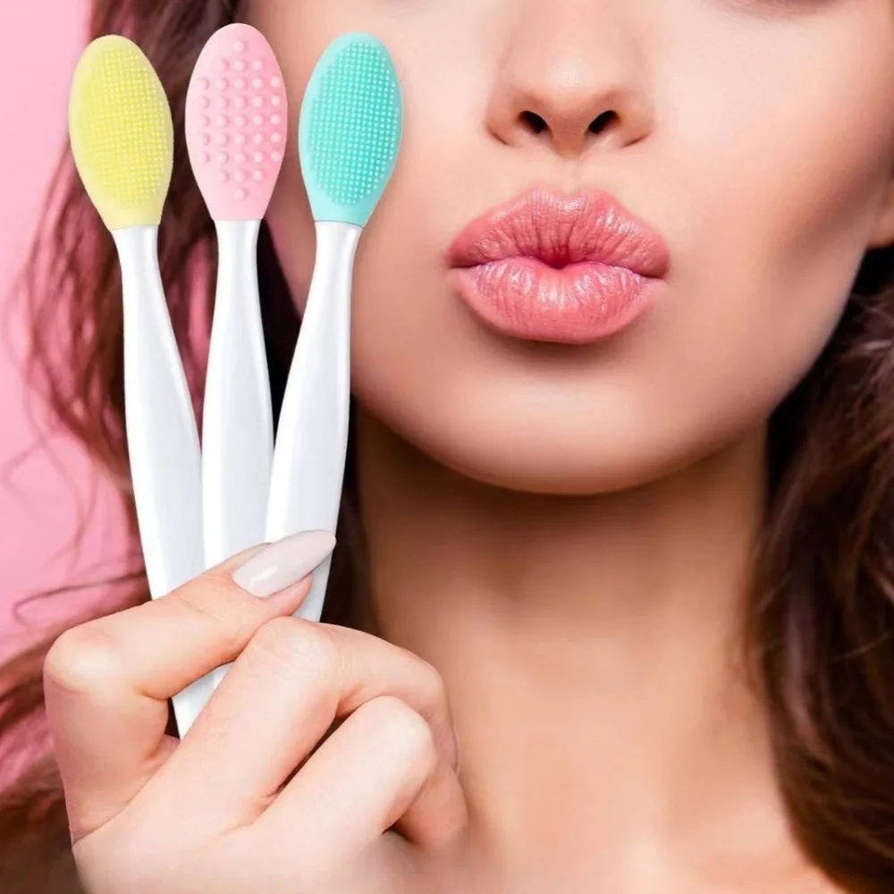1/5 قطعة العناية بالبشرة الجمال سيليكون فرشاة وجه التقشير تنظيف الوجه فرك الأنف فرشاة إزالة الرؤوس السوداء على الوجهين فرش