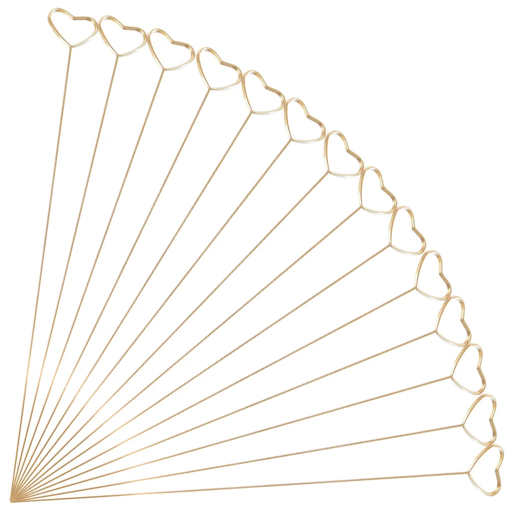 

30 Pcs Metal Flower Card Clip Holder Golden Clips Note Photo Frame Fine Workmanship Place Memo Wrought Iron