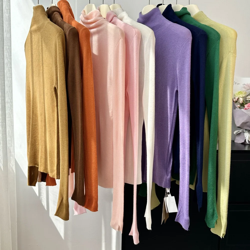 المرأة سليم صالح f عالية Ne تريكو الصوف مزيج قاعدة irt الخريف الشتاء ملابس داخلية سترة ضيقة مريحة الدفء Sle #4