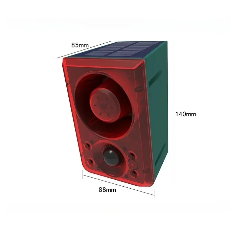 Allarme sensore di movimento 129DB con telecomando per capannone garage giardino fattoria con rilevatore di movimento solare esterno