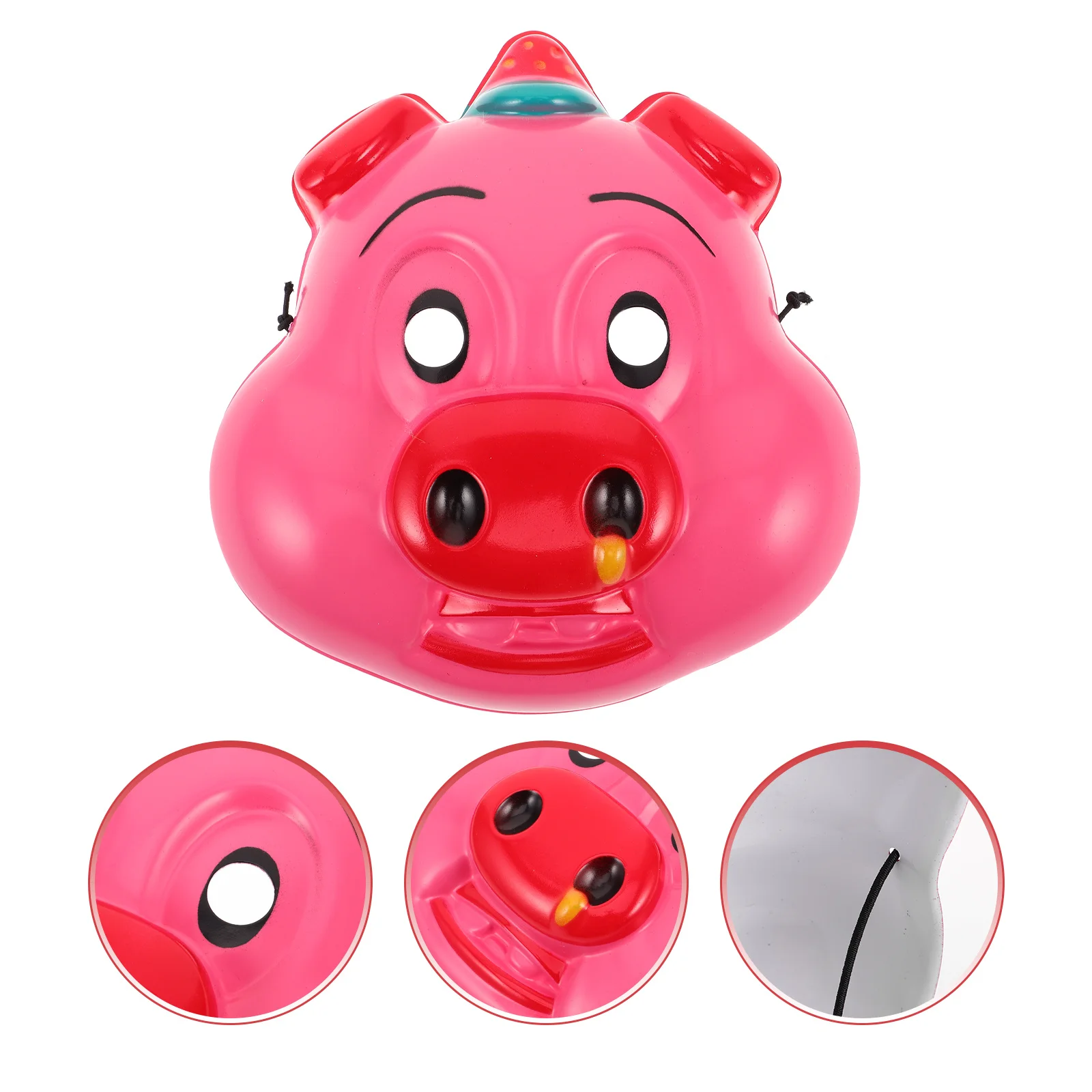 

Pig Face Mask Durable Plastic Creative Design Halloween Costume Party Cosplay Animal Mask Animal Head Carnival Costume Props