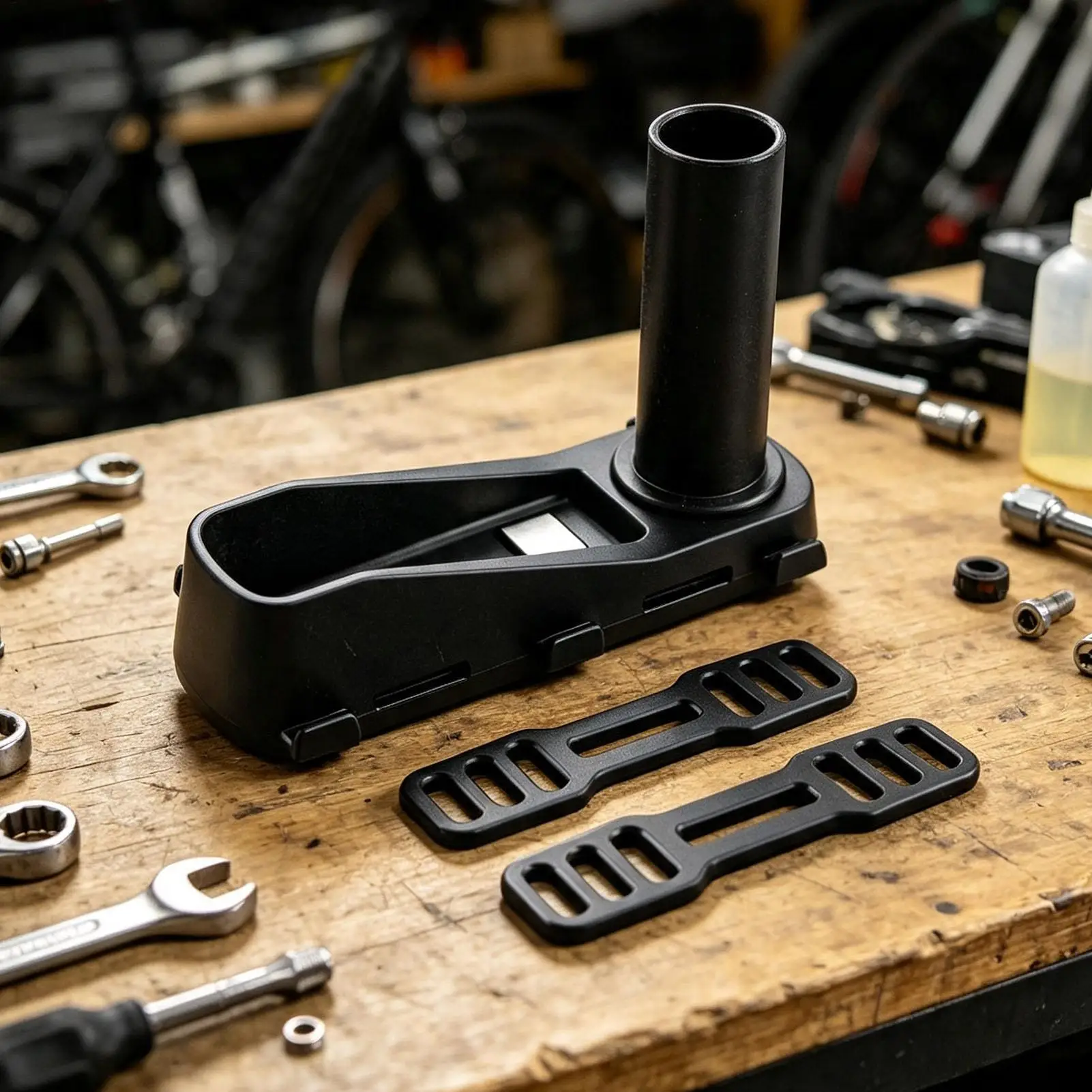 Bicycle Virtual Head Tube Holder Universal Quick Assembly Space Saving Anti Slip Fork Steerer Tool Storage Rack For Garage