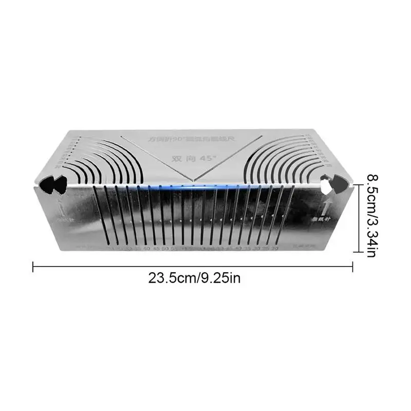 Imagem -05 - Régua de Marcação de Ângulo e Arco Ângulo Reto Ferramenta Ergonômica de Desenho Paralelo Régua Dobrável de 90 Graus para Aço Inoxidável