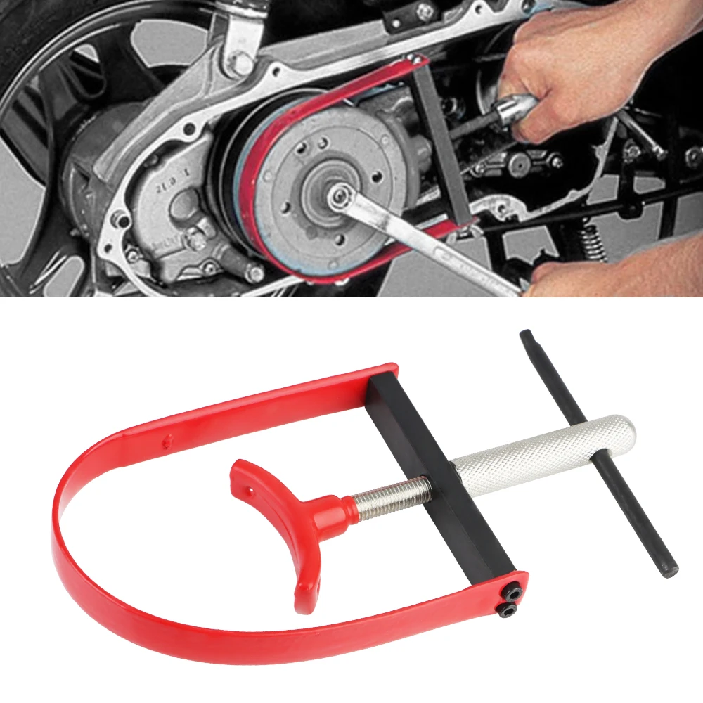 

Tighten Device Sprocket Holder Motorcycle Clutch Pulley Tool Flywheel Pulley Holder Universal Clutch Flywheel Holding Tool