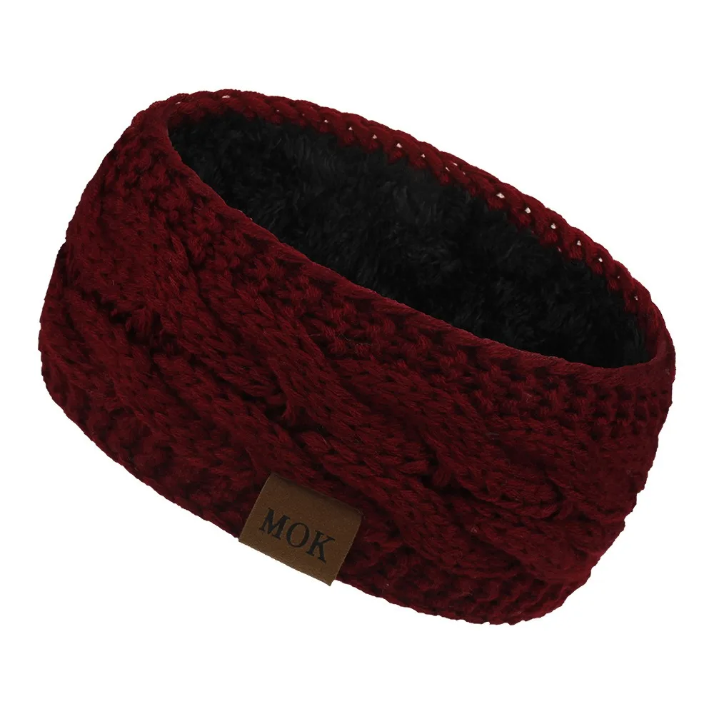

Comfortable to Wear Cozy Women Crochet Headband Winter Stretch Knit Hairband Fleece Lined Earmuffs Head Bands