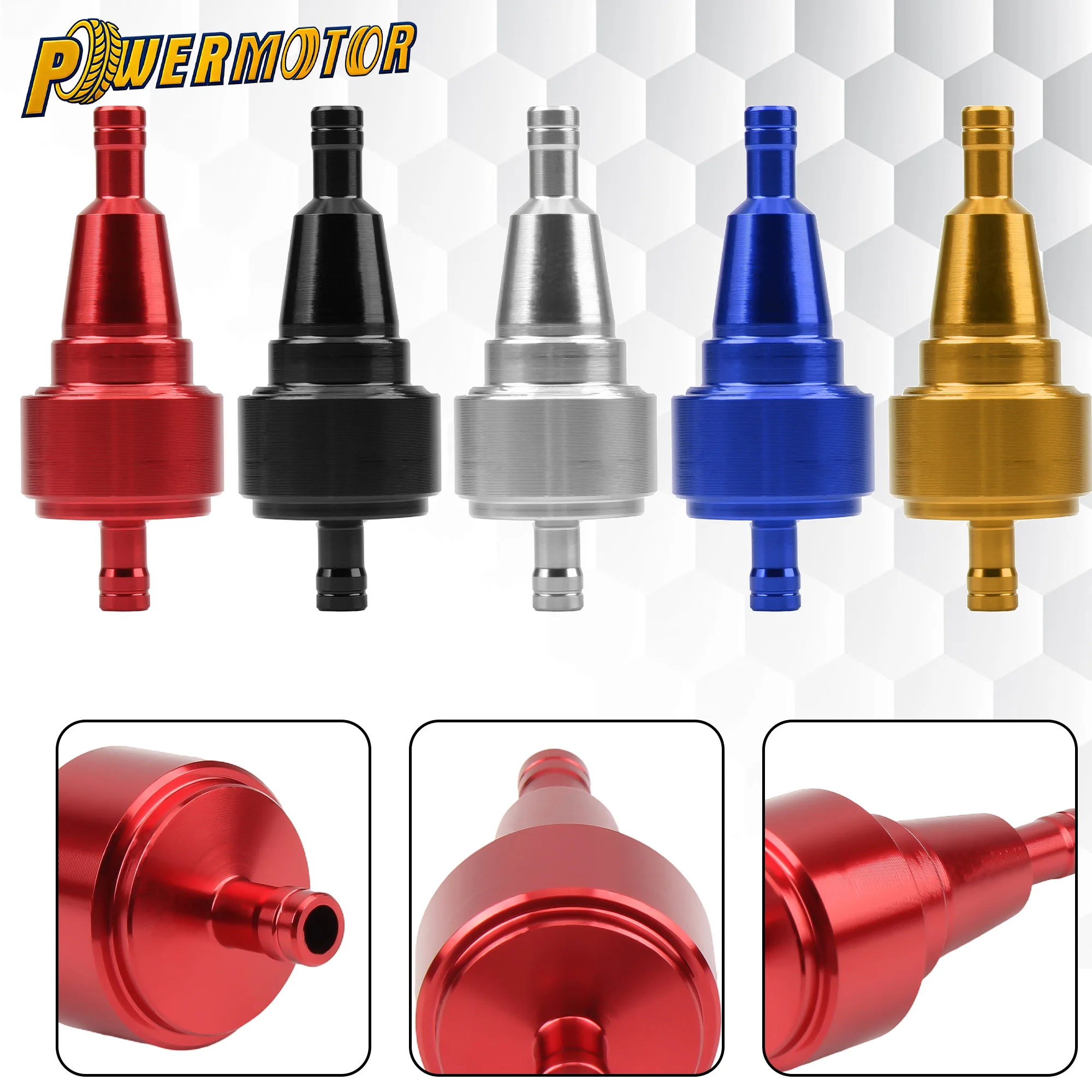 

Universal Motorcycle 6mm Gas Fuel Oil Filter Element CNC Aluminum For Dirt Bike ATV Scooters Motocross Replacement Parts