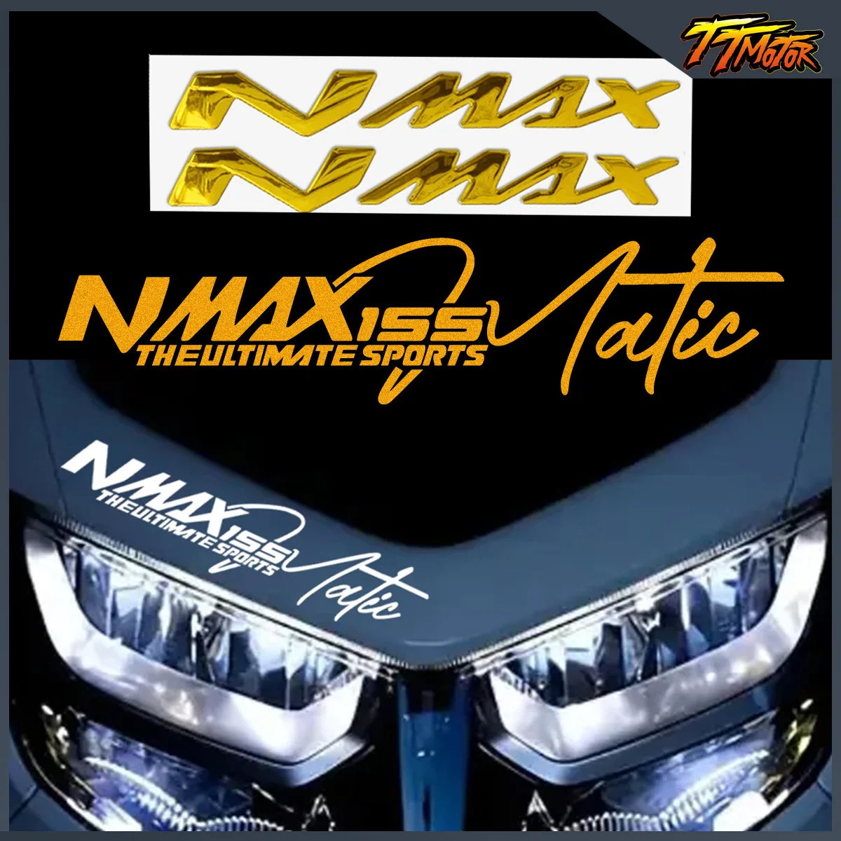 

For Nmax 155 Nmax155 Motorcycles Accessories Stickers 3D Epoxy Resin Vinyl Reflective Scooter Sticker Moto Body Decals