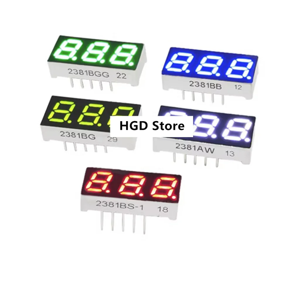 5pcs Digital Tube Display 0.28 0.36 0.4 0.56 Inch LED 7 Segment Common AnodeCathode 1 2 3 4Bit Red Blue White Green Yellow Color