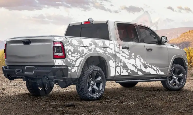 Nightmare Decal Sticker Sport Compatible with Dodge Ram Crew Cab Side Vinyl Rebel Laramie 2021 2020 New Generation Splash