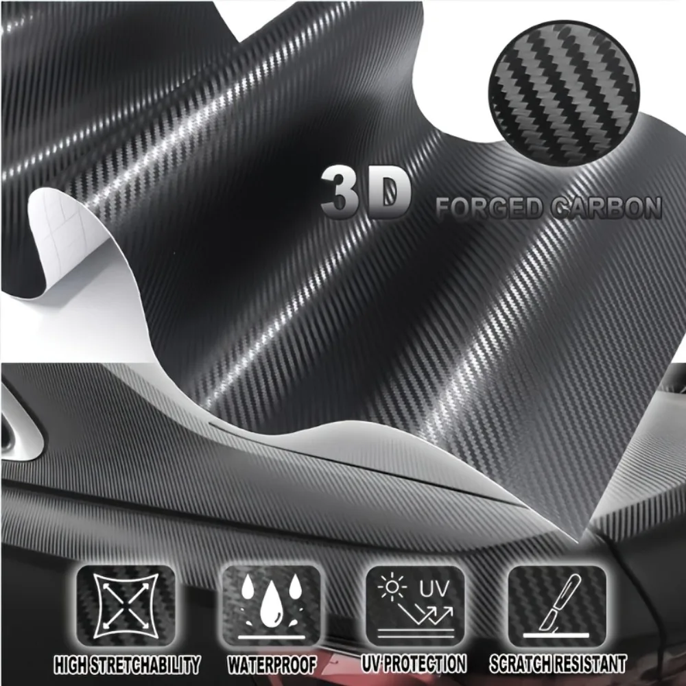 

1Roll Car 3D Carbon Fiber Vinyl Roll Sticker DIY Auto Interior Decor Film Styling Refit Motorcycle Carbon Fiber Pattern Decals