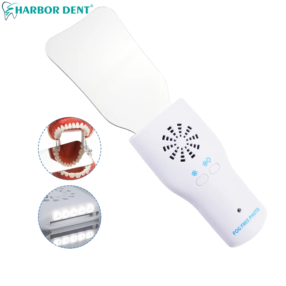 4 Types Dental Oral Photography Mirrors Defog Occlusal Orthodontic Reflector Glass Defog Machine With 5LDE Light Dentist Tool