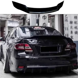 For Toyota Corolla Altis 2007-2013 R Style Rear Trunk Lid Duck Car Spoiler Wings Black Carbon Painted Tuning Parts