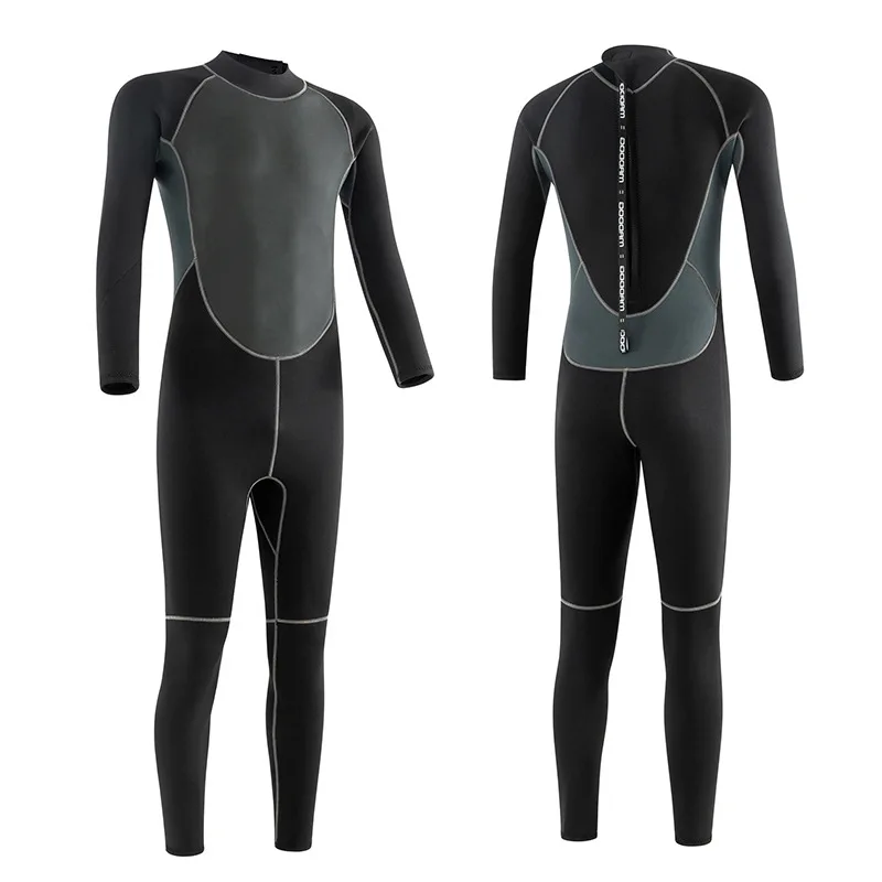 Heren wetsuits in koud water, neopreen 3 mm volledig nat pak uit één stuk voor duiken, surfen, snorkelen, kajakken, watersport, ritssluiting aan de achterkant