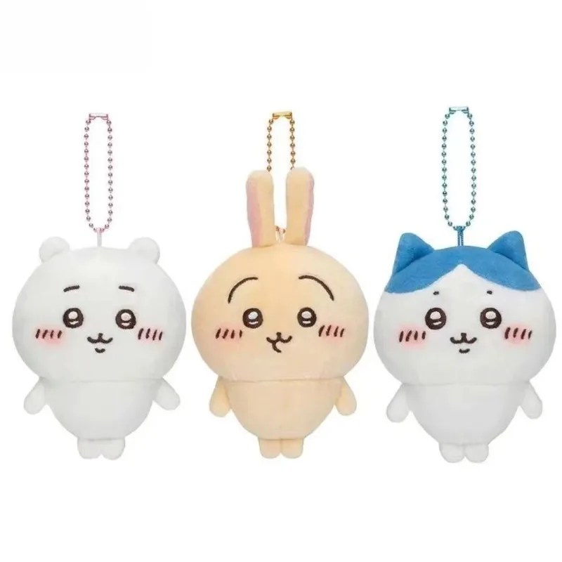 Kawaii Cartoon Plush Usagi Keychain Anime Cute Hachiware Chiikawa Backpack Car Keychain Pendant Accessories Surrounding Gifts