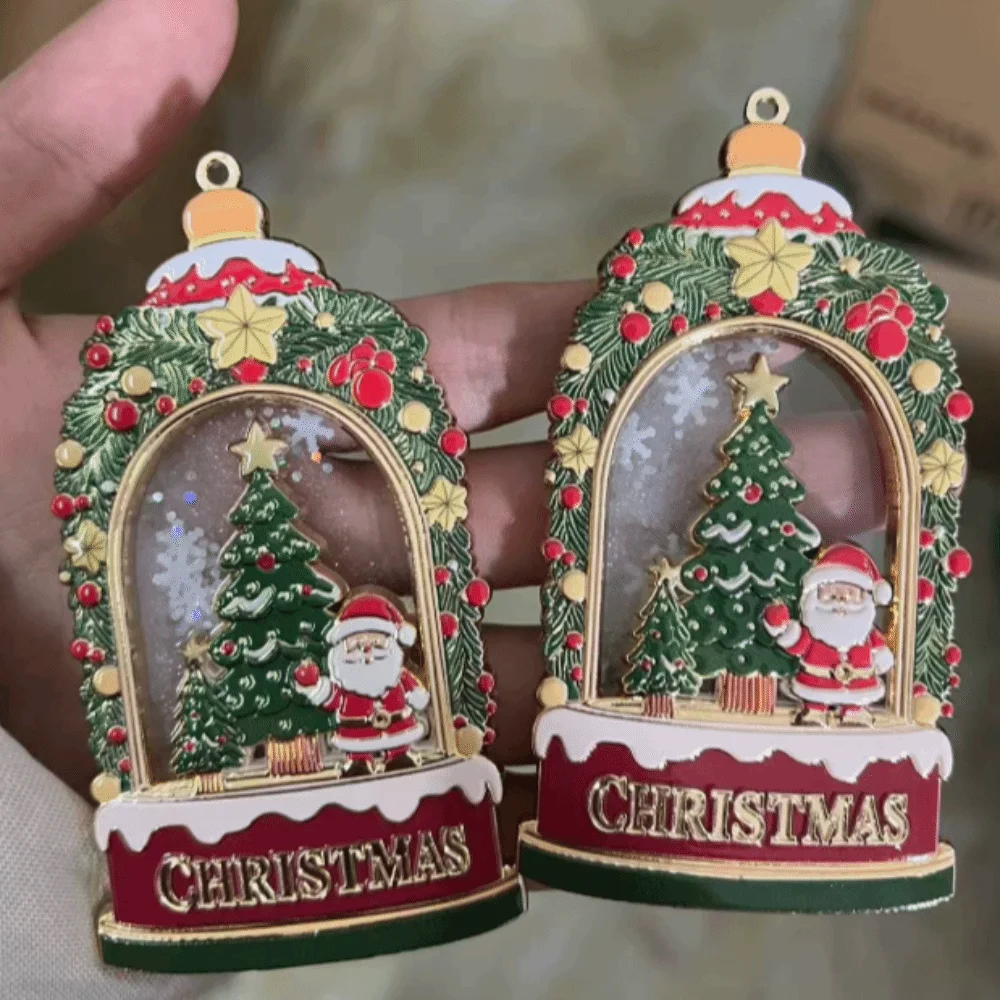 Cute Alloy Magnetic Fridge Magnets No Residue Santa Claus Refrigerator Magnets Chic Color Gold Tone Key Pendant Christmas