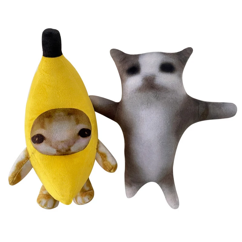 Banana Cat Happy Cat Plush Toy Banana Cat Doll Toy Funny Doll Banana Doll Toys Novelty Gift Plush Stuffed Animal Doll Gifts