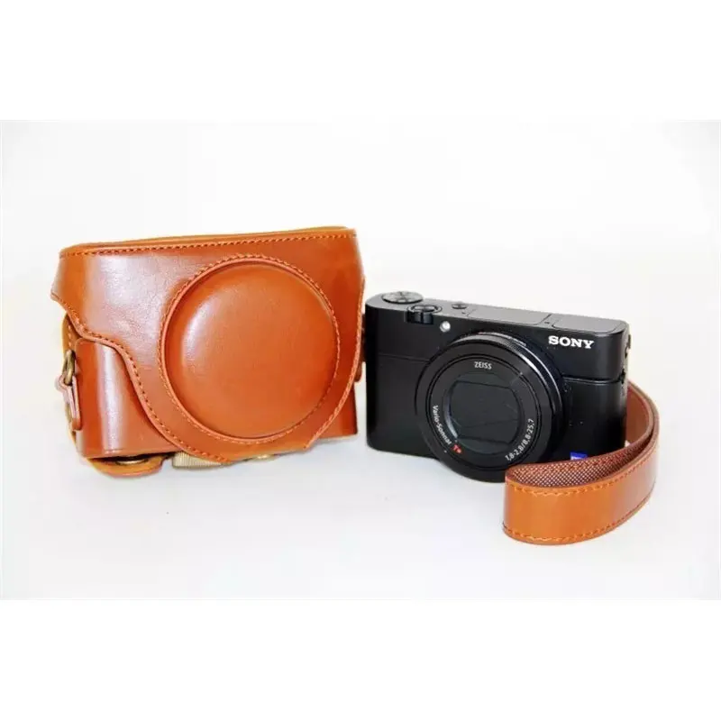 PU Leather Bag Case for SONY DSC-RX100 VII M7RX100II M2 RX100 M3 RX100III M4 M5 M5A M6 M7 Camera Cover