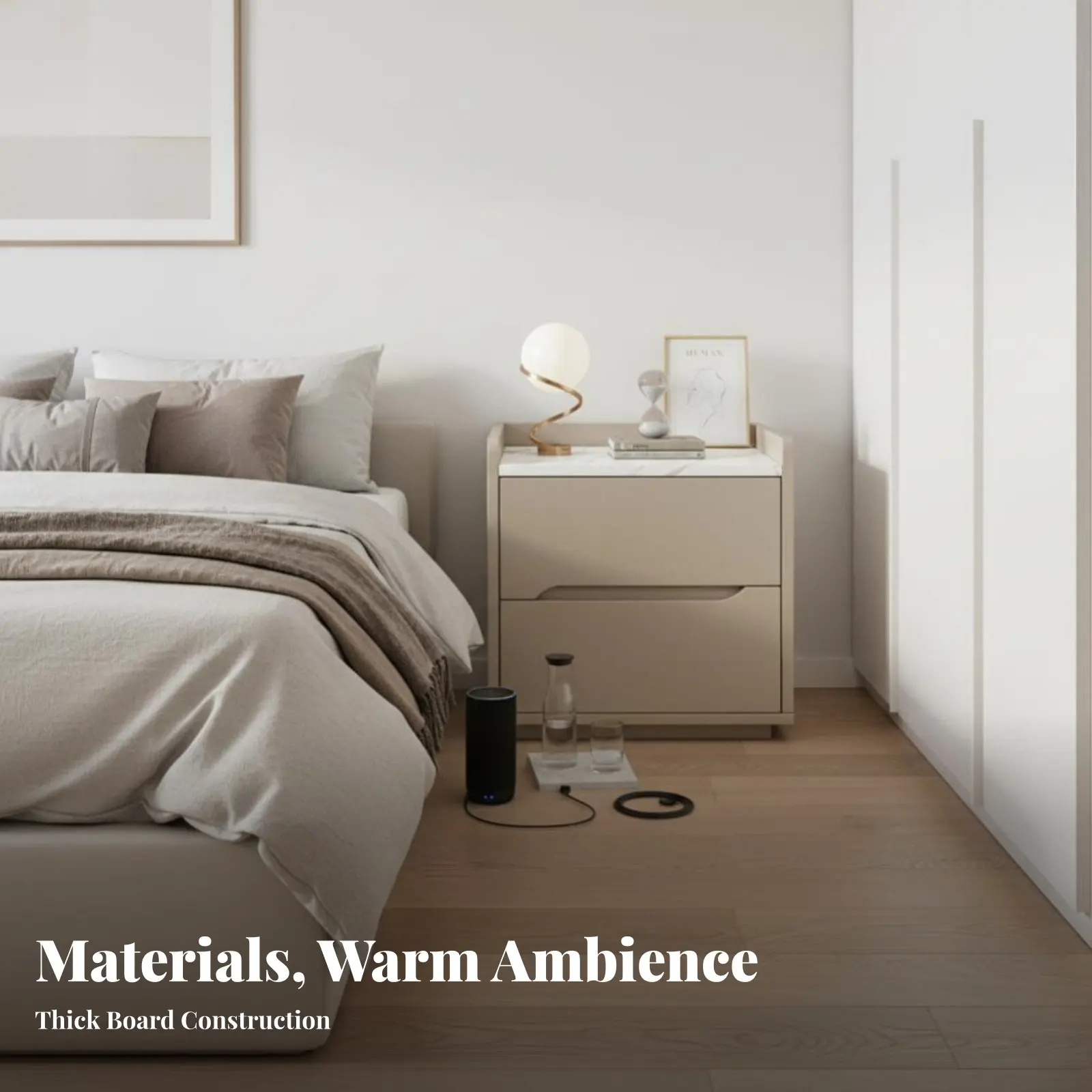 

Прикроватная тумба с 2 ящиками и рифленой отделкой, в стиле легкой роскоши, современный дизайн, вместительное хранилище для домовладельцев, взрослых, гостевых комнат