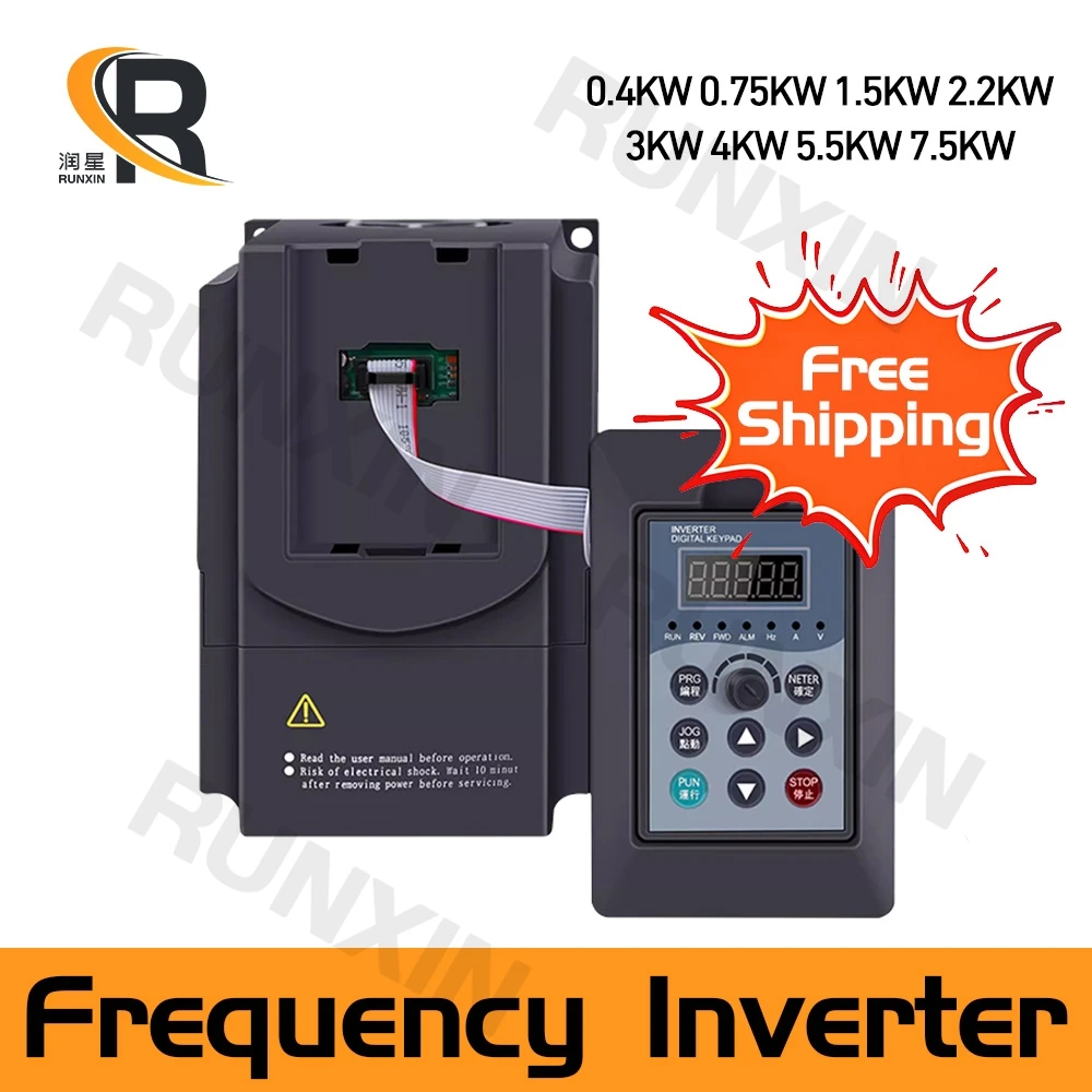 

Frequency Converter/ Varible Frequency Drive Inverter 0.4KW/0.75KW/1.5KW/2.2KW 220V 380V 1 Phase 3 Phase VFD Speed Controller