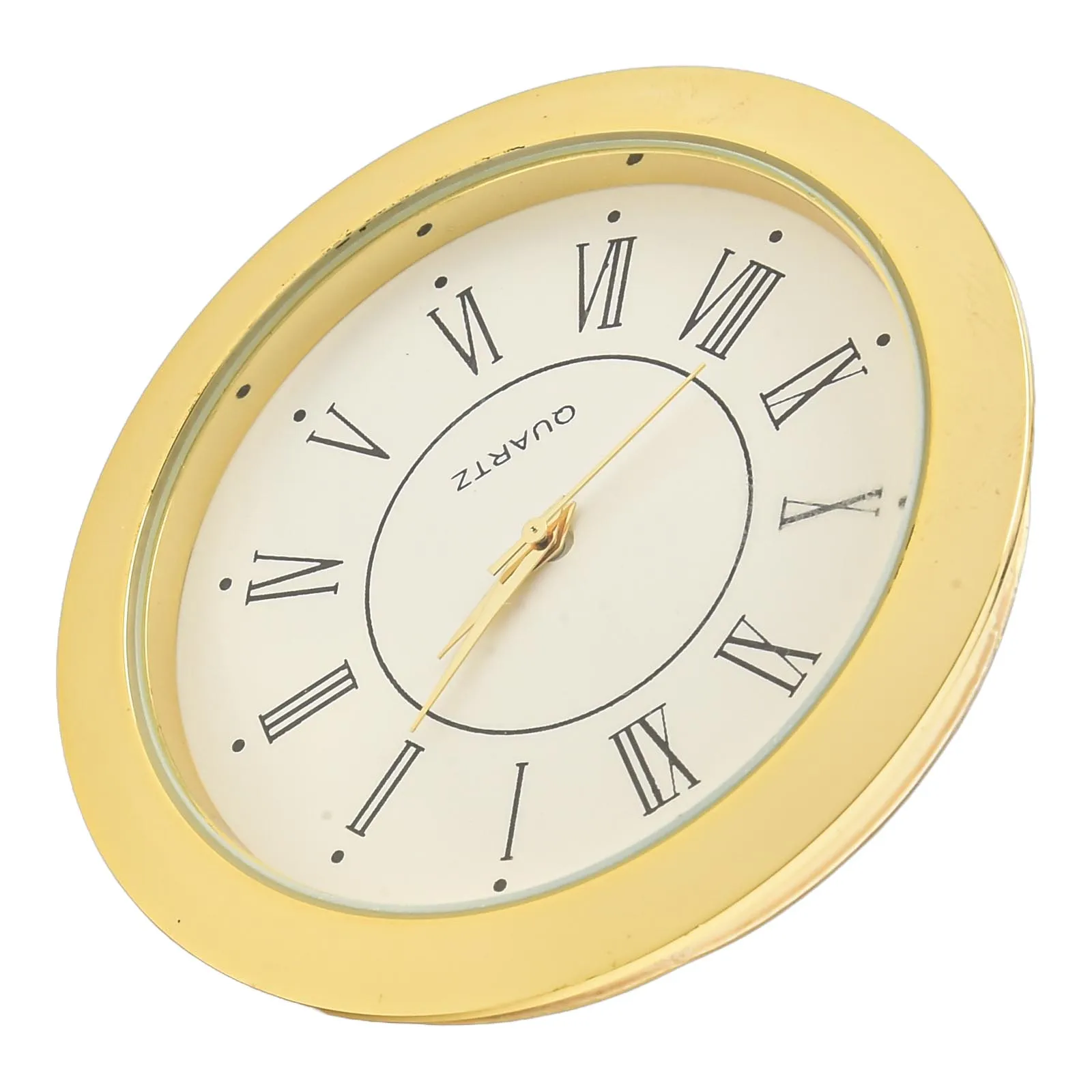 Crafting Projects Back 45mm Mini Clock Insert Decorative Clock Insert Easy Readability Gold Tone Bezel Silver Tone Bezel