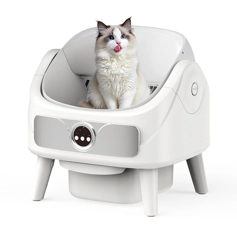 

@# Oversized Automatic Cat Litter Box Anti Splashing Self Cleaning Cat Toilet for Peaceful Home Environment and Healthy Cats