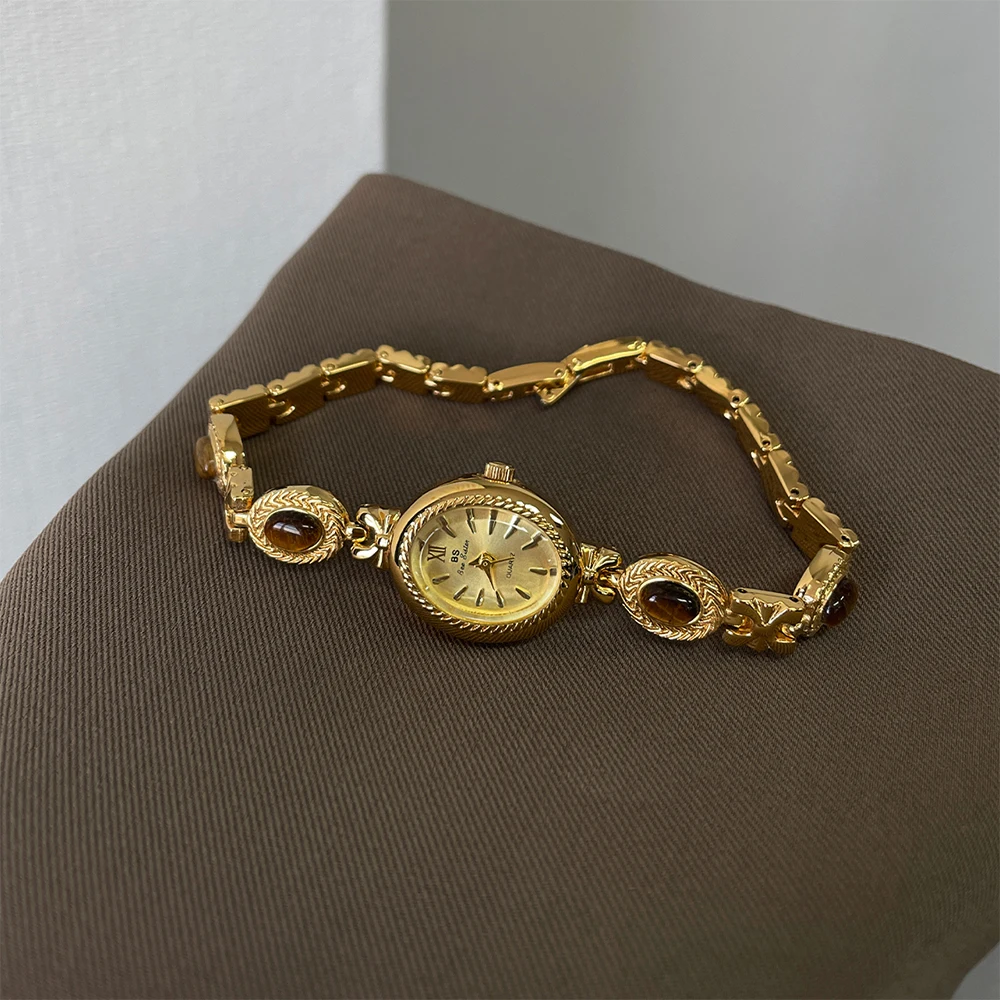 

Trendy Temperament with Tiger Eye Stone Strap quartz watch For women's girl Chain watch Women's accessories wholesale
