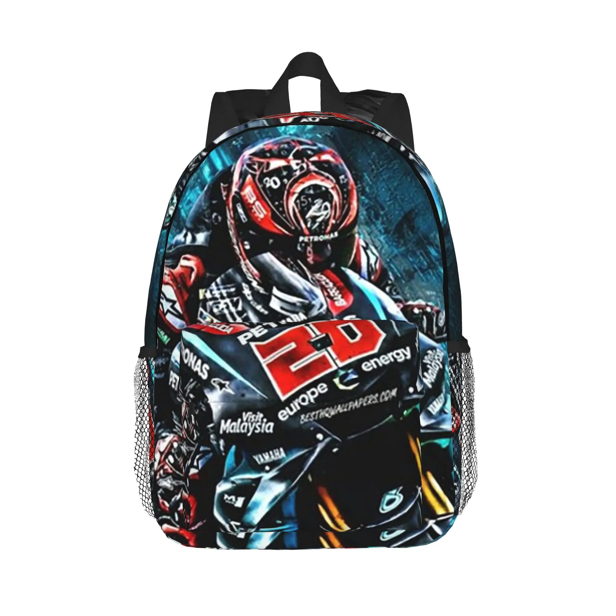 Fabio Quartararo French Motorcycle Racer Backpack Hot Sale Daypack Boys Girls BookBag Shoulder Bags for Men Women School Bag