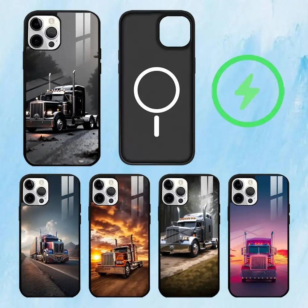 

H-Heavy Truck Car Cool Phone Case For iPhone17,16,15,14,13,12,11 Plus,Pro Max Magnetic For Magsafe Wireless Charging
