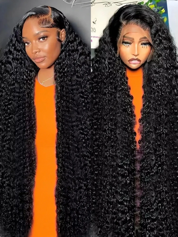 

Парик с кружевной вставкой 40-46 дюймов, плотность 300%, глубокая волна, HD 13x6, 13x4, 360, полностью из натуральных волос, с эффектом водной волны, для женщин