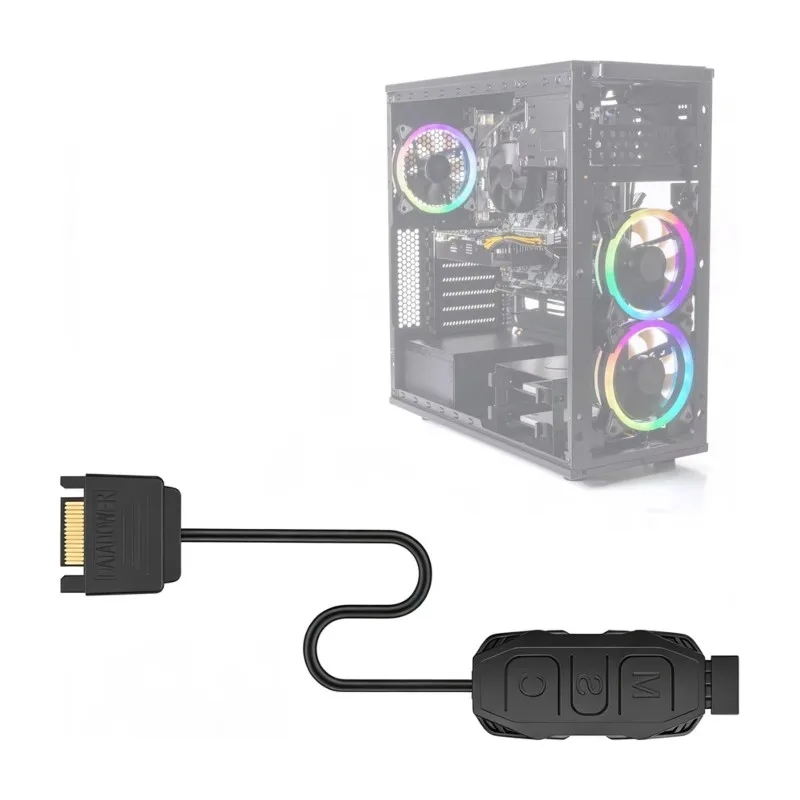 New Arrivals-ARGB 5V Computer Fan Controller-Mini Hub Compatible For SATA Power Supply