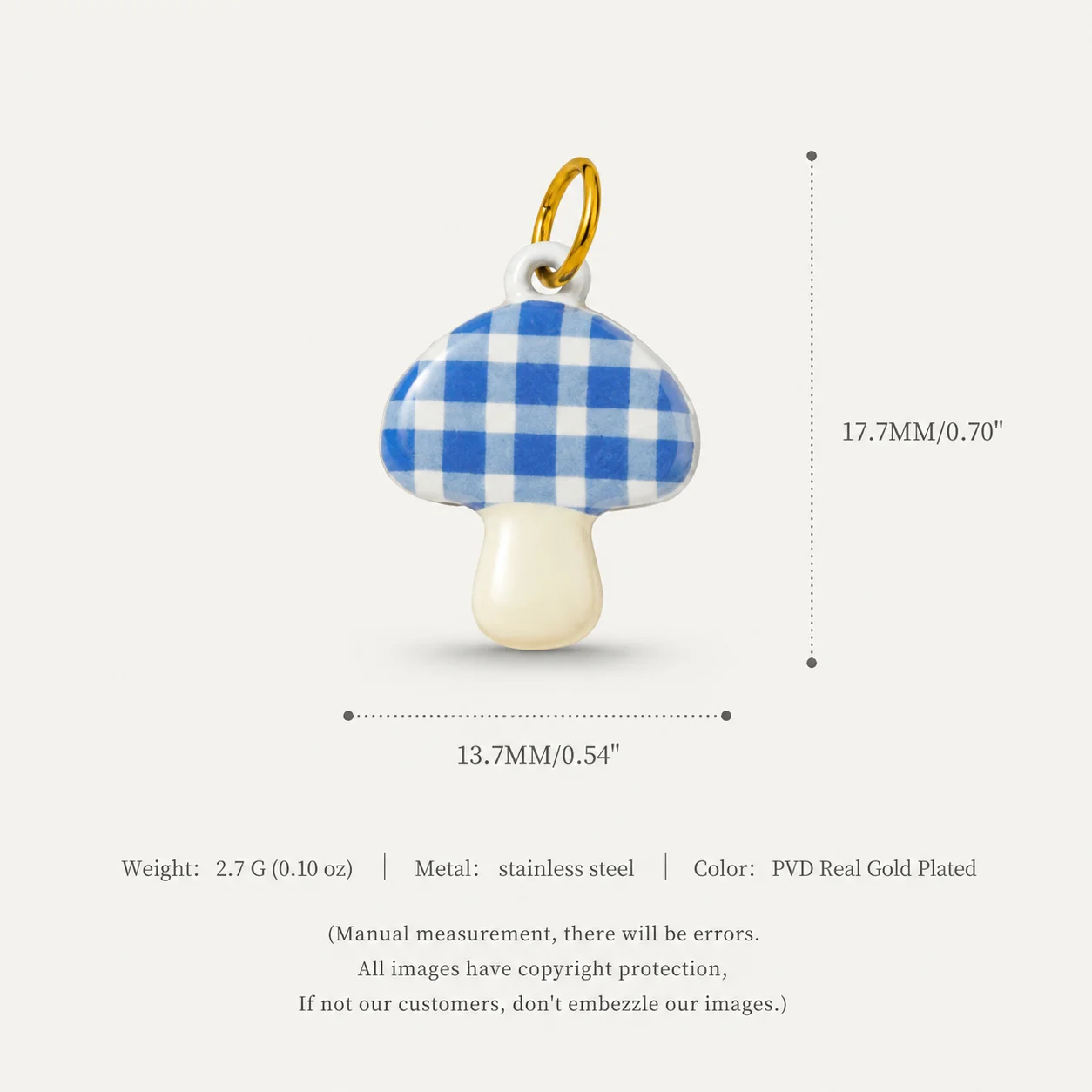 316 Edelstahl Wasserdichte Farbbeständige Einfache und Frische Beliebte Pilz-Blatt-Blumen DIY Anhänger Charms für Schmuck – Detail 6
