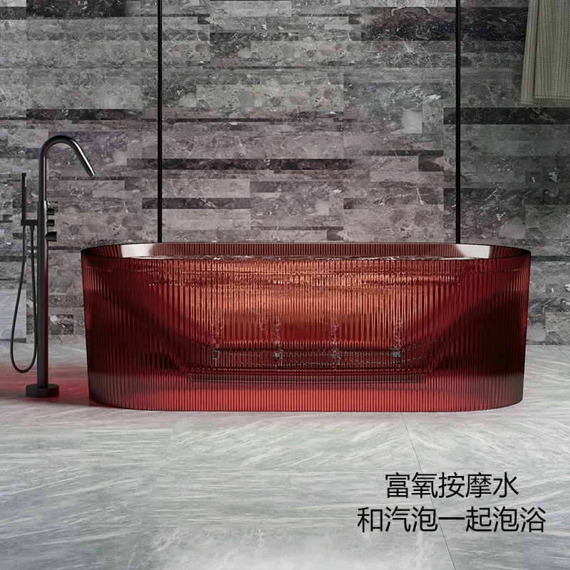 Transparent Resin Household Independent Smart Bubble Jacuzzi Surf Bubble Double Bath