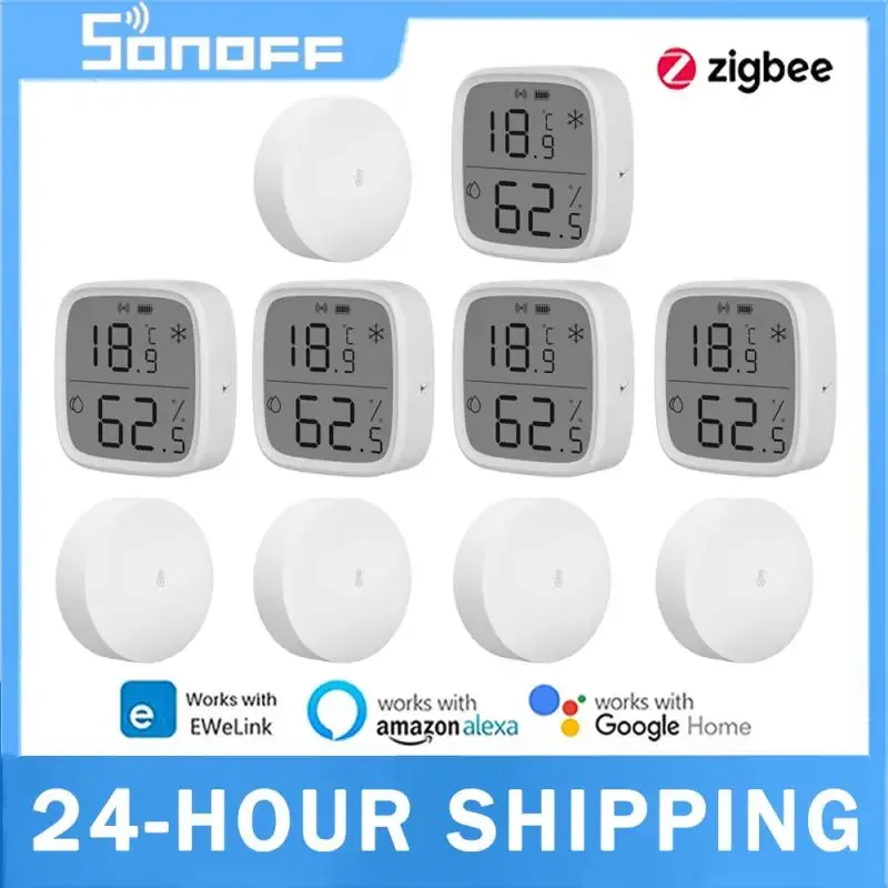 SONOFF SNZB-02P/02D Temperature Humidity Sensor Zigbee Monitor Smart Home Automation Kits Support EWeLink Alexa Google Home