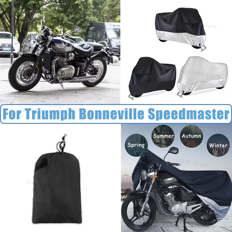 210D Oxford Motorcycle Cover Waterproof All Season UV Protection For Triumph Bonneville SM Anti-Tear Windproof Motorbike Cover