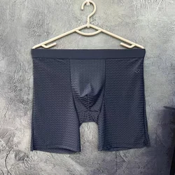 Men's Bamboo Fiber Underwear Breathable Mesh Sports Boxer Shorts Men Fashion Mens Underwears Boxers Shorts Long Underpants Man