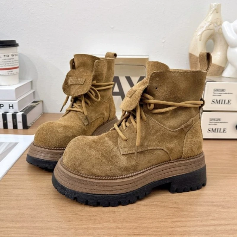 

Flats Platform Ankle Boots for Women Casual Fashion Sport Shoes Cozy Dress Winter Boots 2025 Designer Brand Short Botas Female