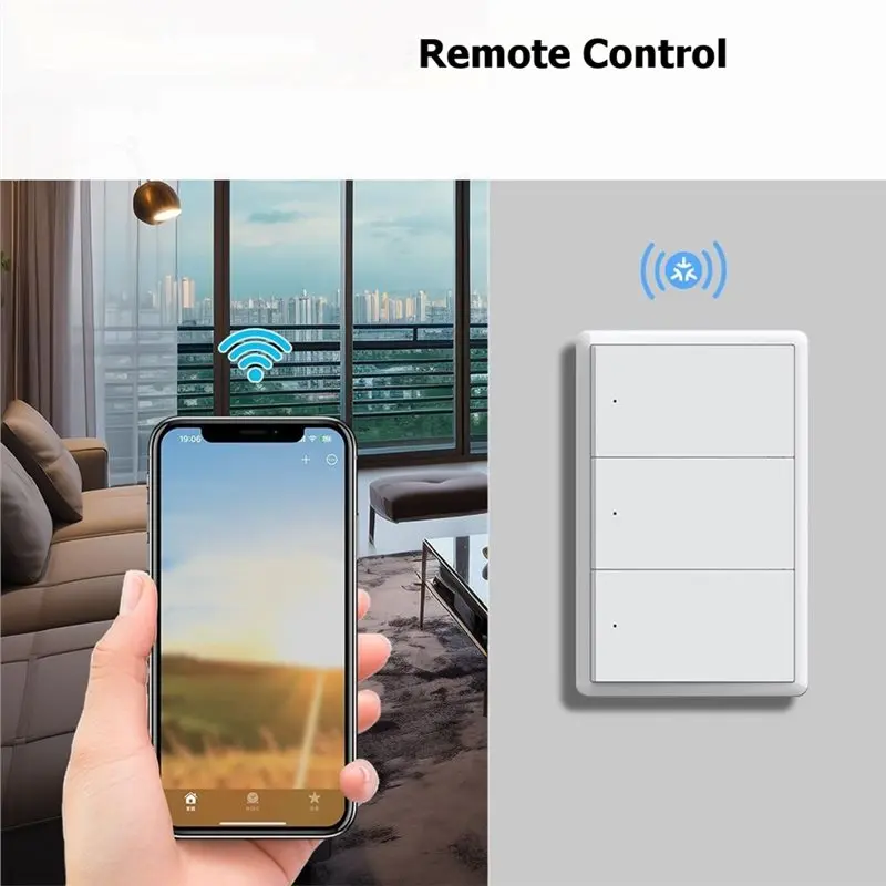 PORK-Tuya Wifi Smart Light Switch Support Switch Voice Control Google Home Work For Smart Life Homekit