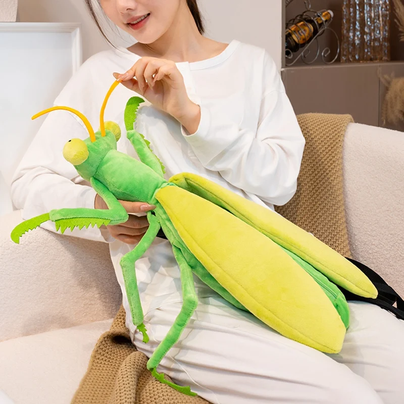Cartoon Insect Stuffed Doll Backpack Simulation Dragonfly Mantis Plush Toy Backpack Home Decoration Gift For Boys And Girls