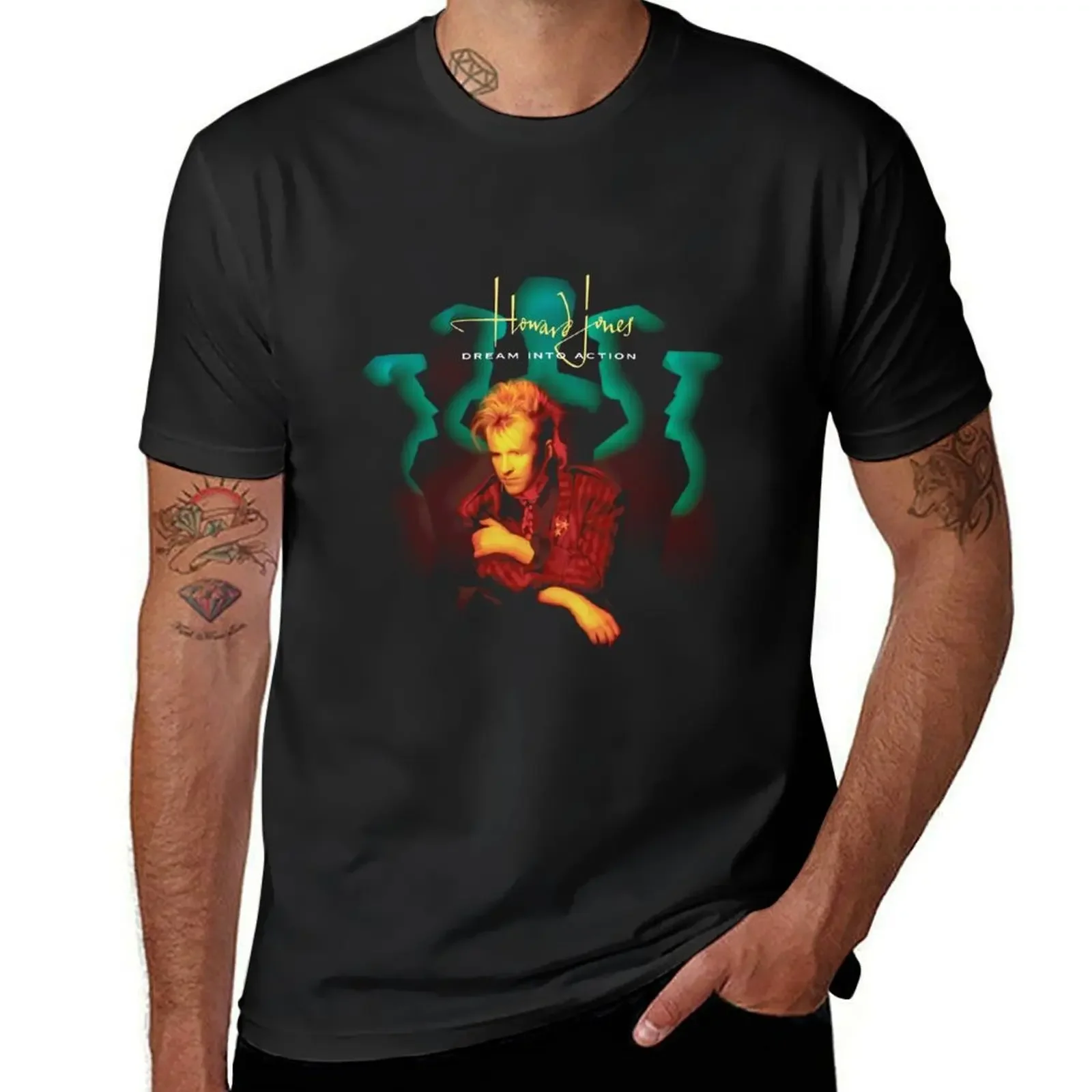 

Howard Jones Dream Into Action Black T-Shirt basketball graphic tees Man t-shirt men t shirts high quality